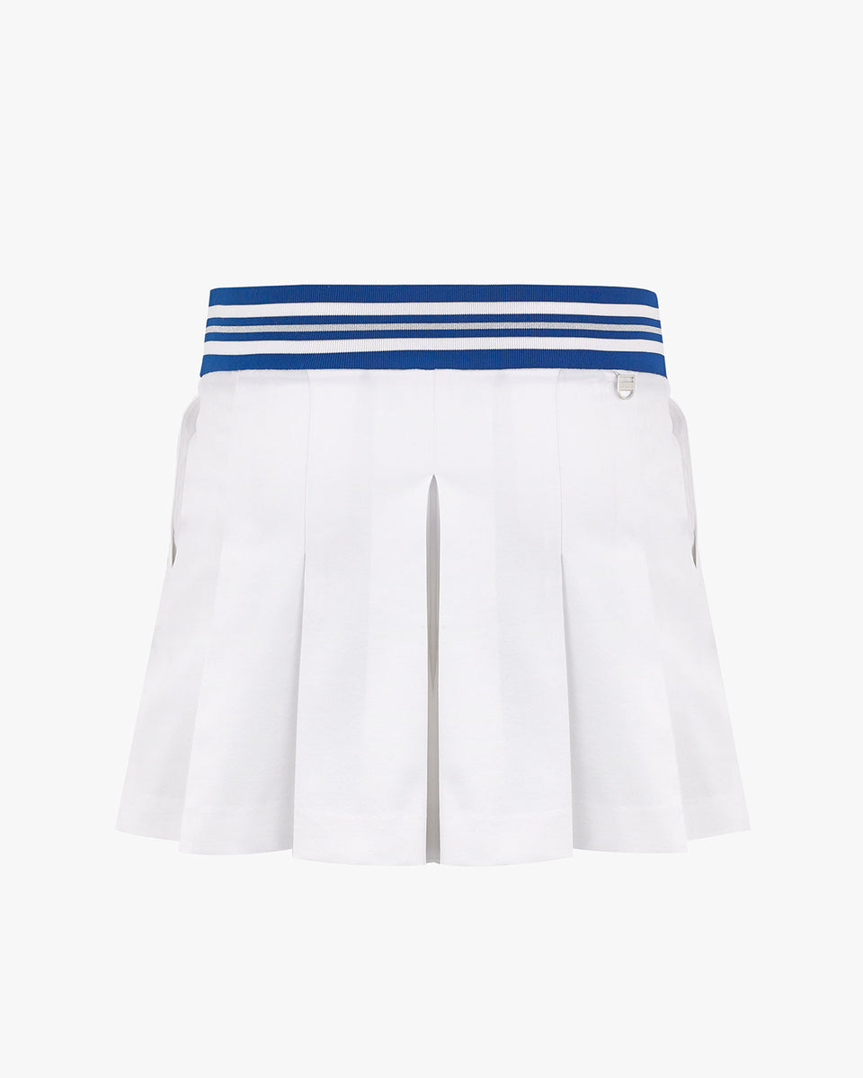 Wide Pleated Shorts White Fairliar USA