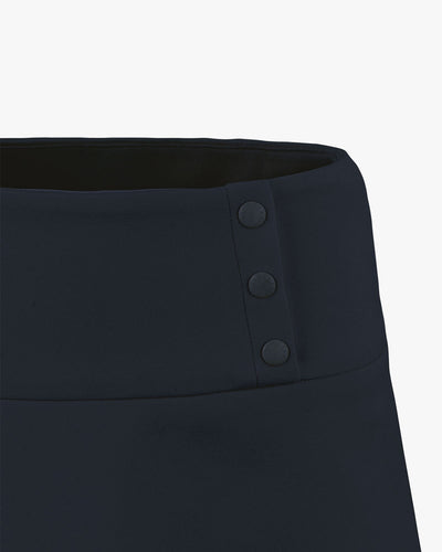 High Waisted Double Flare Skirt - Navy