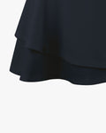 High Waisted Double Flare Skirt - Navy