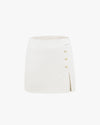 Button Side Slit Skirt - Cream