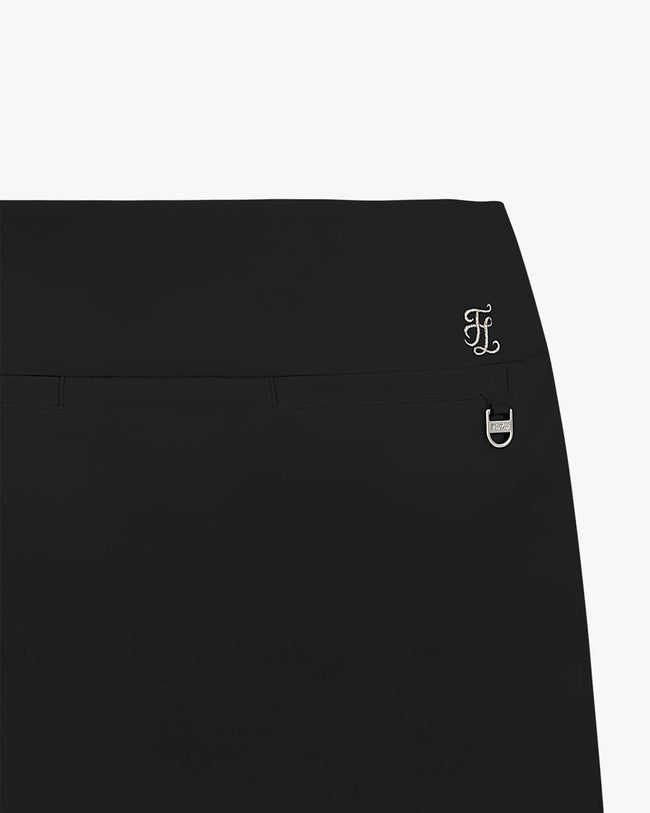 Button Side Slit Skirt - Black