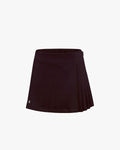 Half Pleated Skirt - Burgundy