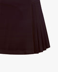 Half Pleated Skirt - Burgundy