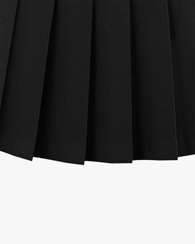 A-line pleated skirt - Black