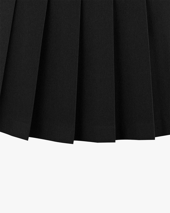 A-line pleated skirt - Black