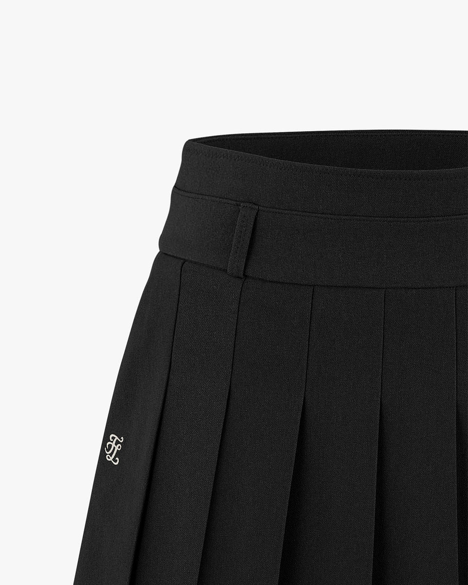 A-line pleated skirt - Black – Fairliar USA