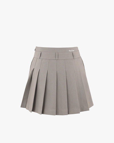 A-line pleated skirt - Beige