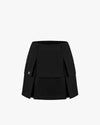 High waisted layer skirt - Black