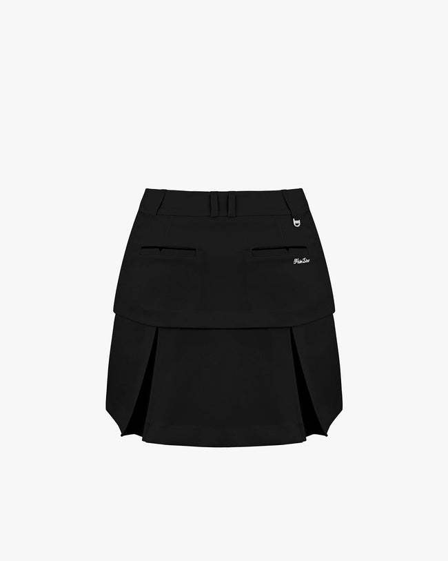 High waisted layer skirt - Black