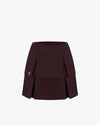 High waisted layer skirt - Burgundy