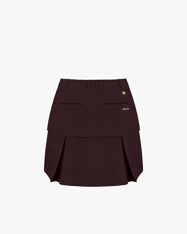 High waisted layer skirt - Burgundy