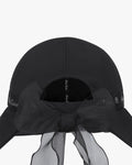 Ribbon detachable bucket brim hat -Black