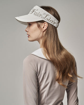 Side Logo Ribbon Visor (White)