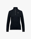 High-neck Fleece T-shirt - Navy