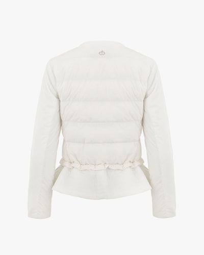 Flare Detailed Short Puffer Jumper - Ivory