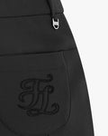 Big logo pocket A-line skirt - Black
