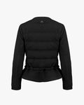 Flare Detailed Short Puffer Jumper - Black