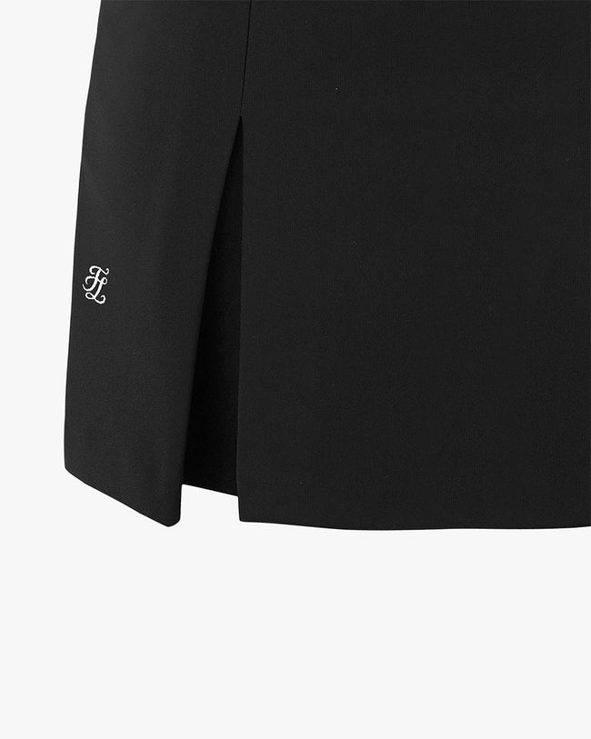 Big logo pocket A-line skirt - Black