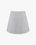 High-Waist A-line Fleece Skirt - Grey