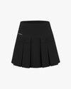 High-Waist A-line Fleece Skirt - Black