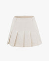 Corduroy Pleats Skirt - Cream