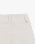 Corduroy Pleats Skirt - Cream