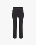 Cropped Slim Fit Fleece Pants  - Black