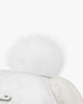 Quilted Ear Muff Cap - White