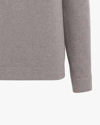 Men's Open Collar Cashmere Knit (Beige)