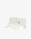 Front Fur Ear Muff Visor - Cream