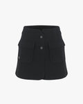 High waisted button H line skirt - Black