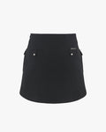 High waisted button H line skirt - Black