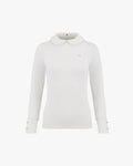 Pearl Round Collar T -shirt - White