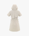 Short Sleeved Padded Dress Jumper - Beige