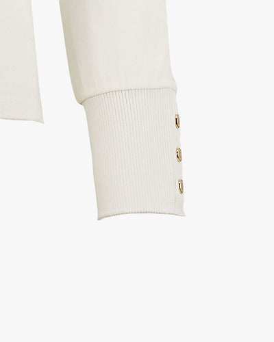 Half neck logo shirt - Cream