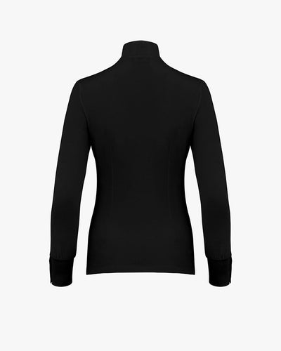 Half neck logo shirt - Black
