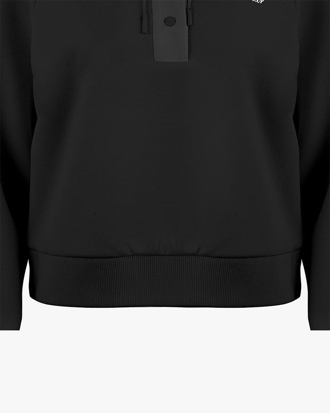 Loose Fit Hoodied pullover - Black
