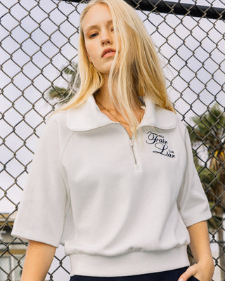 FLC Half Zip Pullover (White)