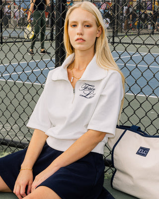 FLC Half Zip Pullover (White)