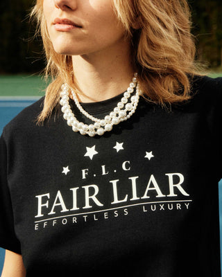 Star Cropped T-Shirt (Black)