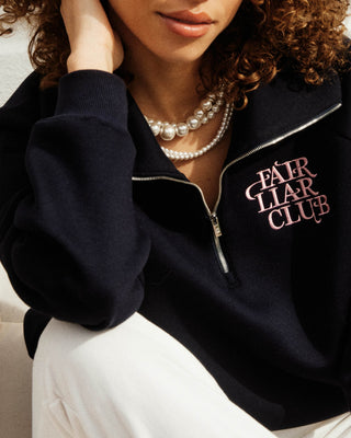Club Quarter Zip Pullover (Navy)