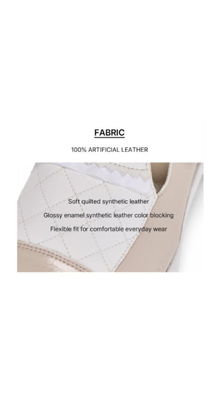 Quilted Buckle Loafers (Beige)