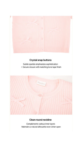 Shushu Ribbon Cardigan (Coral)