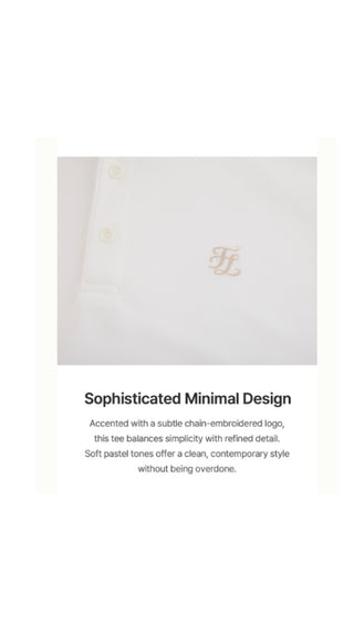 Men's Loose Fit Polo T Shirt (white)