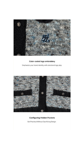 Fur Collar Windproof Cardigan (Black)