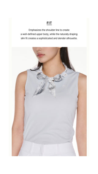 Botanical Scarf Set Sleeveless T Shirt (Blue)