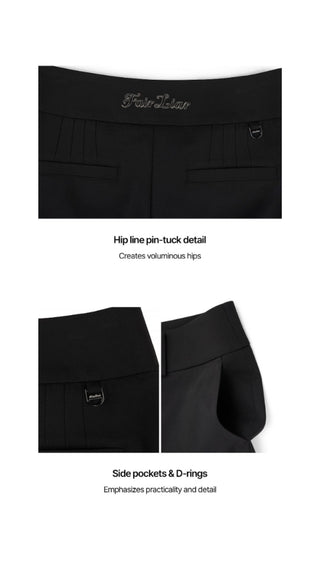 Back Logo Bootscut Pants (Black)