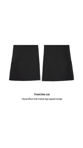 Back Logo Bootscut Pants (Black)