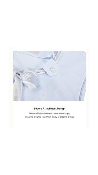 Botanical Scarf Set Sleeveless T Shirt (Blue)