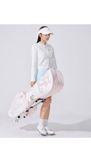 Pearl Ribbon Organza Visor (White)